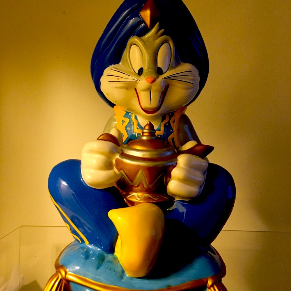 Warner brothers bugs bunny genie cookie jar